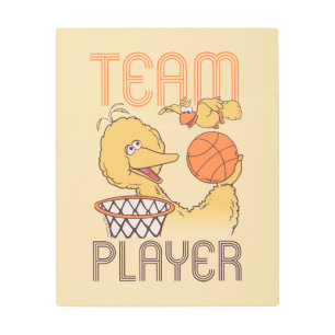 Sesame Street Bird Bird Team Player Metal Print