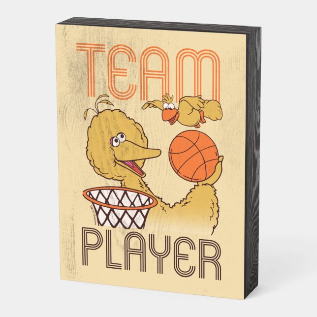 Sesame Street | Bird Bird Team Player Wooden Box Sign (Angled Vertical)