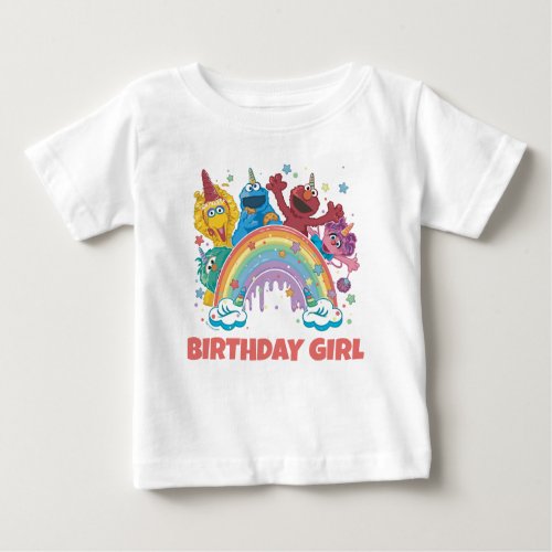 Sesame Street Birthday Girl Baby T_Shirt