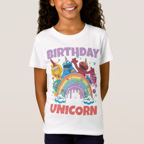 Sesame Street Birthday Unicorn T_Shirt