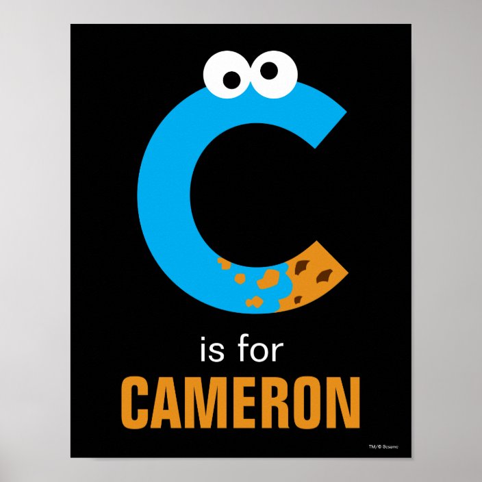 Sesame Street C Is For Cookie Monster Poster Zazzle Com
