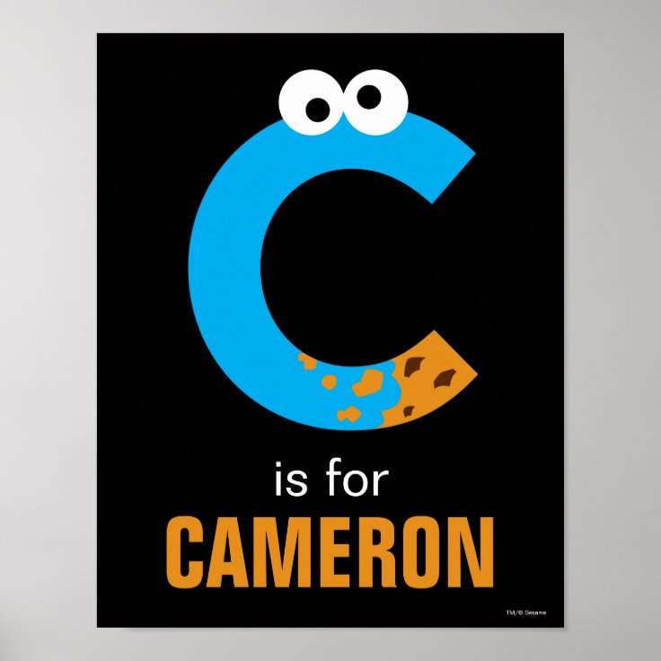 Sesame Street C Is For Cookie Monster Poster Zazzle Sesame street c is for cookie monster poster zazzle