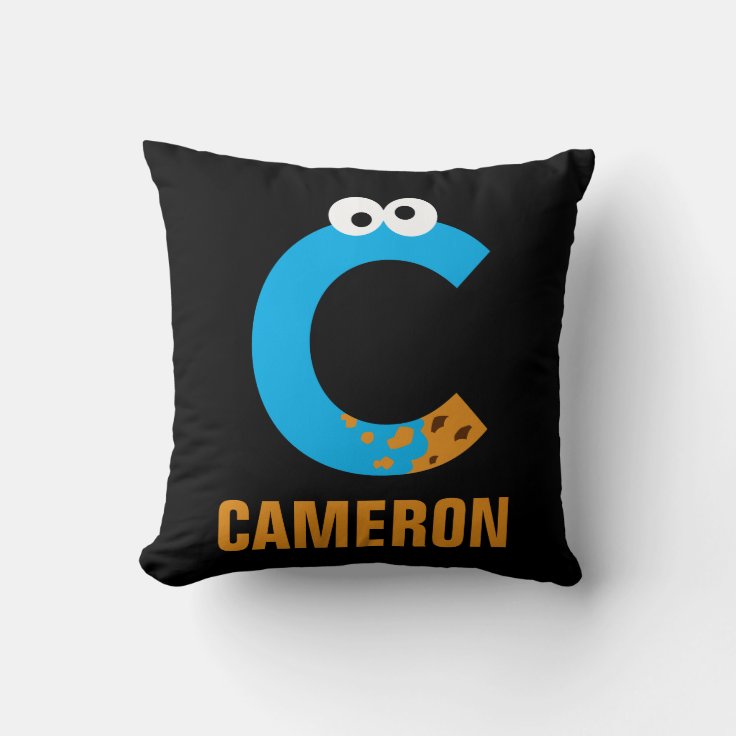 Sesame Street C Is For Cookie Monster Throw Pillow Zazzle Sesame street c is for cookie monster throw pillow zazzle