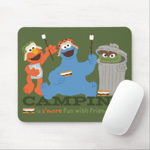 Sesame Street Camping Is S'more Fun With Friends Mouse Pad