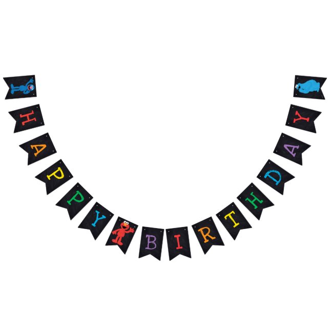 Sesame Street Chalkboard Birthday Bunting Flags (All)