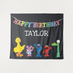 Sesame Street Chalkboard Birthday Tapestry