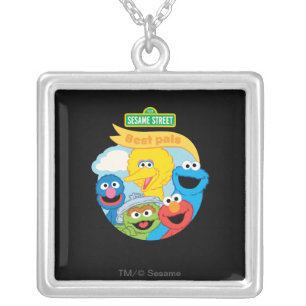 Sesame Street Character Art Silver Plated Necklace