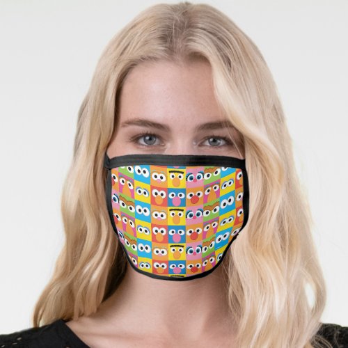 Sesame Street Character Eyes Pattern Face Mask