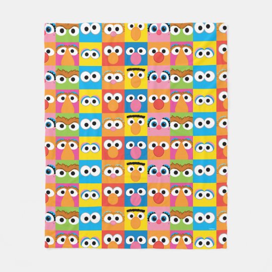 sesame street characters fleece throw blanket
