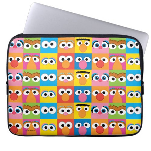 Sesame Street Character Eyes Pattern Laptop Sleeve