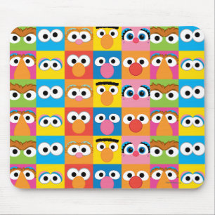 Sesame Street Character Eyes Pattern Mouse Pad