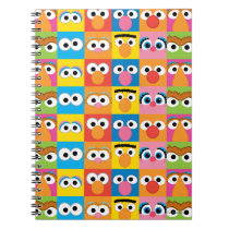 Sesame Street Character Eyes Pattern Notebook