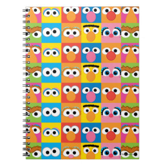 Sesame Street Character Eyes Pattern Notebook
