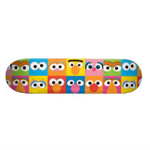 Sesame Street Character Eyes Pattern Skateboard Sesame Street Character Eyes Pattern Skateboard