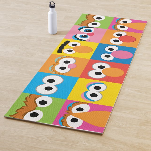 Sesame Street Character Eyes Pattern Yoga Mat (In Situ)