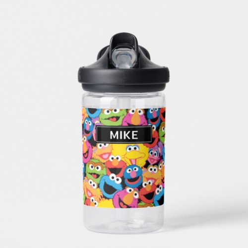 Sesame Street Character Faces  Add Your Name Water Bottle