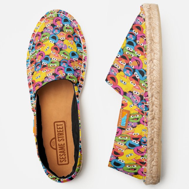 Sesame Street Character Faces Pattern Espadrilles (Side)