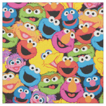 Sesame Street Character Faces Pattern Fabric