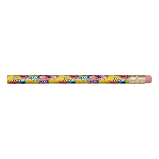 Sesame Street Character Faces Pattern Pencil (Back)
