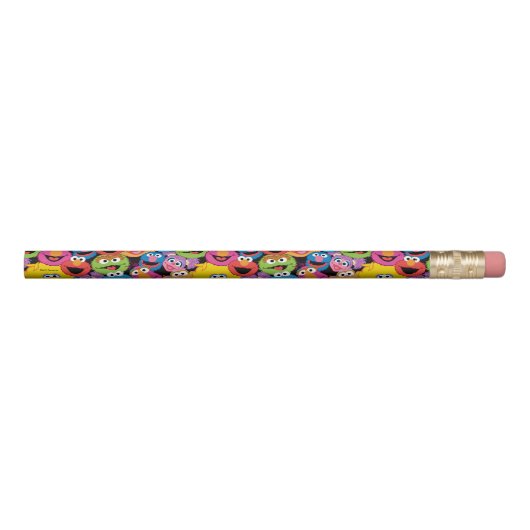 Sesame Street Character Faces Pattern Pencil (Rotated 90)