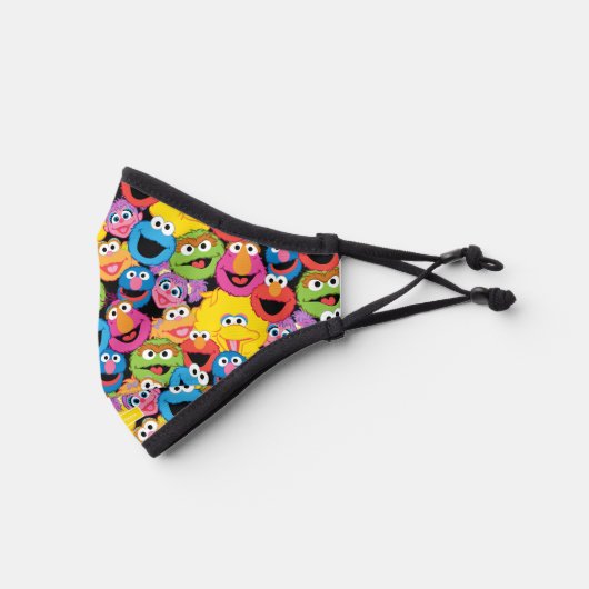 Sesame Street Character Faces Pattern Premium Face Mask (Left)