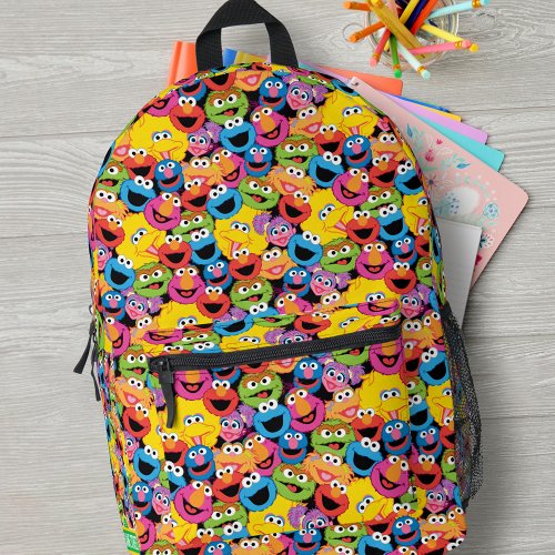 Sesame Street Character Faces Pattern Printed Backpack