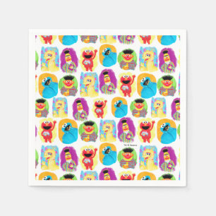 Sesame Street Character Fun & Colorful Pattern Napkins