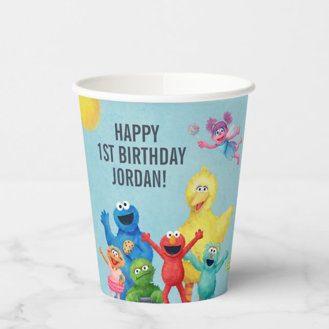 Sesame Street Character Illustration Paper Cups (Left)