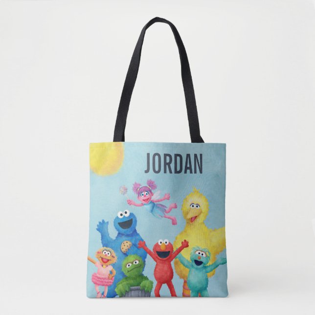 Sesame Street Character Illustration Tote Bag (Front)