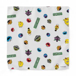 Sesame Street Character Pattern Bandana