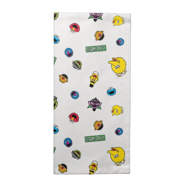 Sesame Street Character Pattern Cloth Napkin (Half Fold)