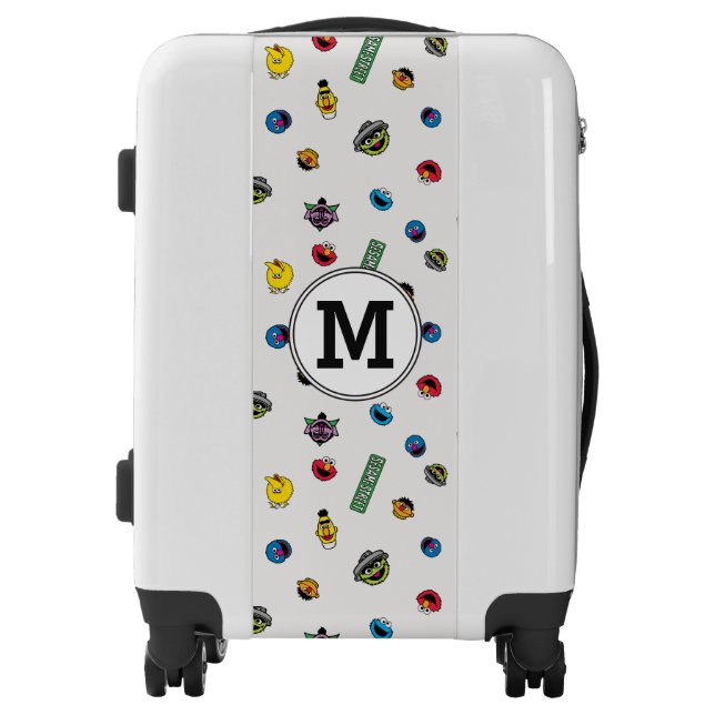 Sesame Street Character Pattern | Monogram Luggage (Front)