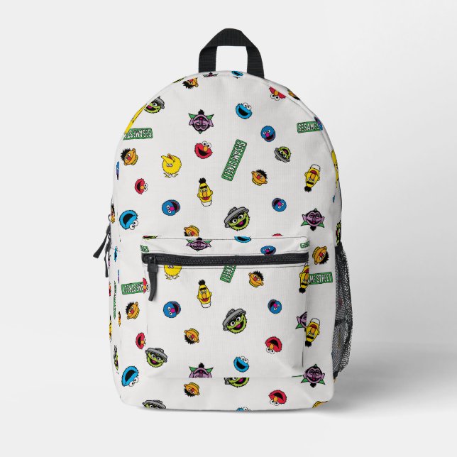 Sesame Street Character Pattern Printed Backpack (Front)