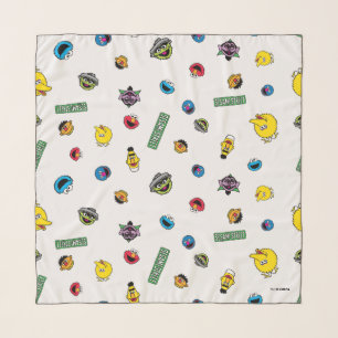 Sesame Street Character Pattern Scarf