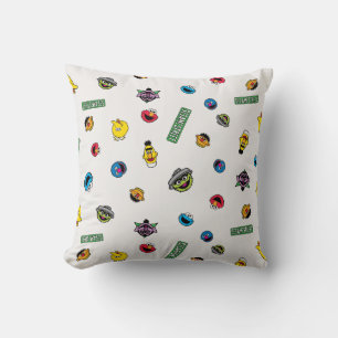 Sesame Street Character Pattern Throw Pillow