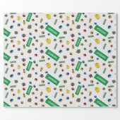 Sesame Street Character Pattern Wrapping Paper (Flat)
