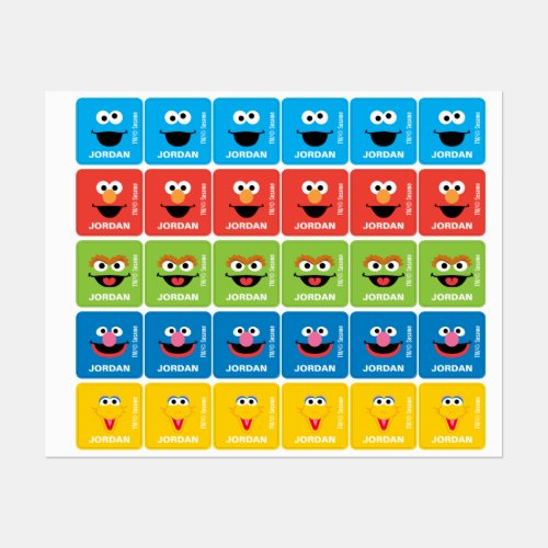 Sesame Street Characters  Back to School Labels