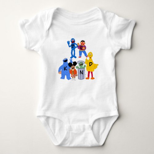 Sesame Street Characters  Be Kind _ Sign Language Baby Bodysuit