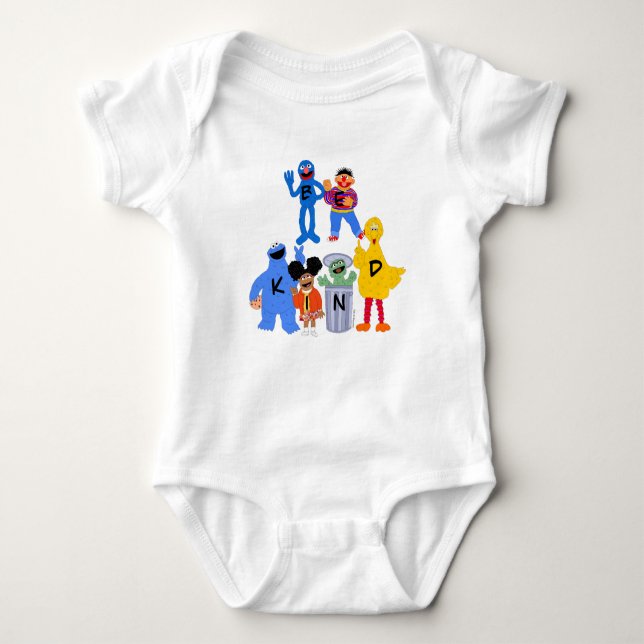 Sesame Street Characters | Be Kind - Sign Language Baby Bodysuit (Front)