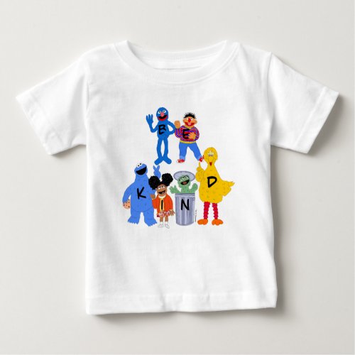 Sesame Street Characters  Be Kind _ Sign Language Baby T_Shirt