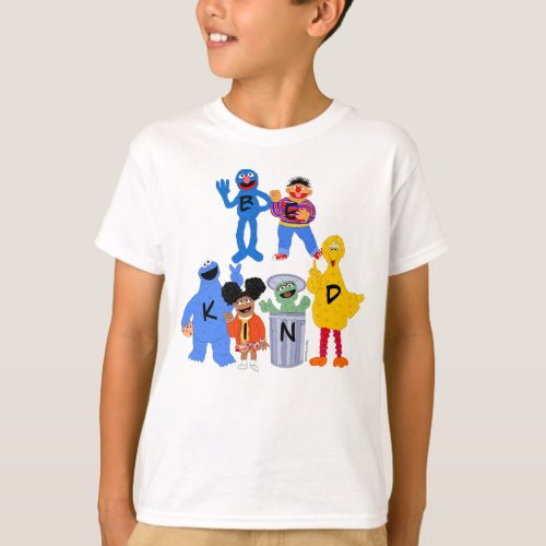 Sesame Street Characters  Be Kind _ Sign Language T_Shirt