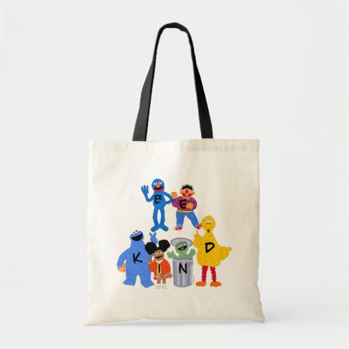 Sesame Street Characters  Be Kind _ Sign Language Tote Bag