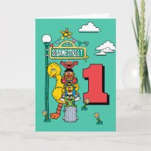 Sesame Street Characters Birthday Card