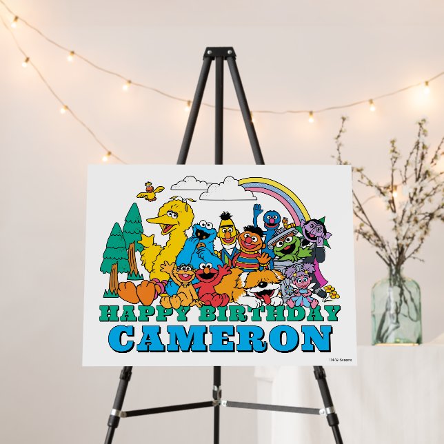Sesame Street Characters Birthday Foam Board (In Situ (Stand))