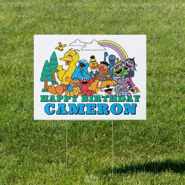Sesame Street Characters Birthday Sign (Insitu)
