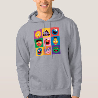 Sesame Street Characters | Colorblock Grid Hoodie