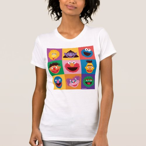 Sesame Street Characters  Colorblock Grid T_Shirt