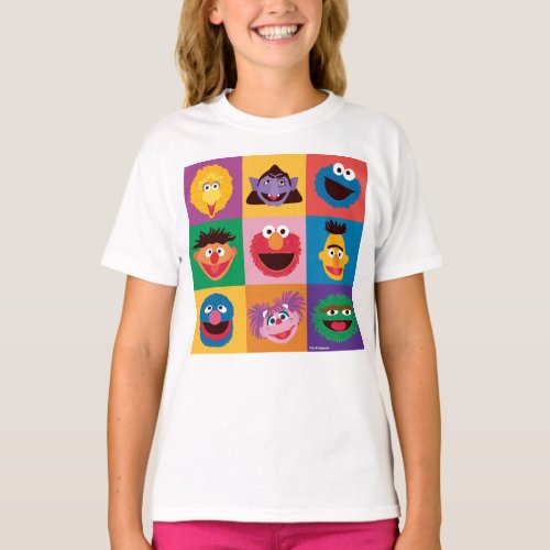 Sesame Street Characters  Colorblock Grid T_Shirt