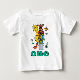 Sesame Street Characters First Birthday Baby T-Shi T-Shirt
