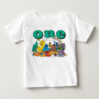 Sesame Street Characters First Birthday Baby T-Shi